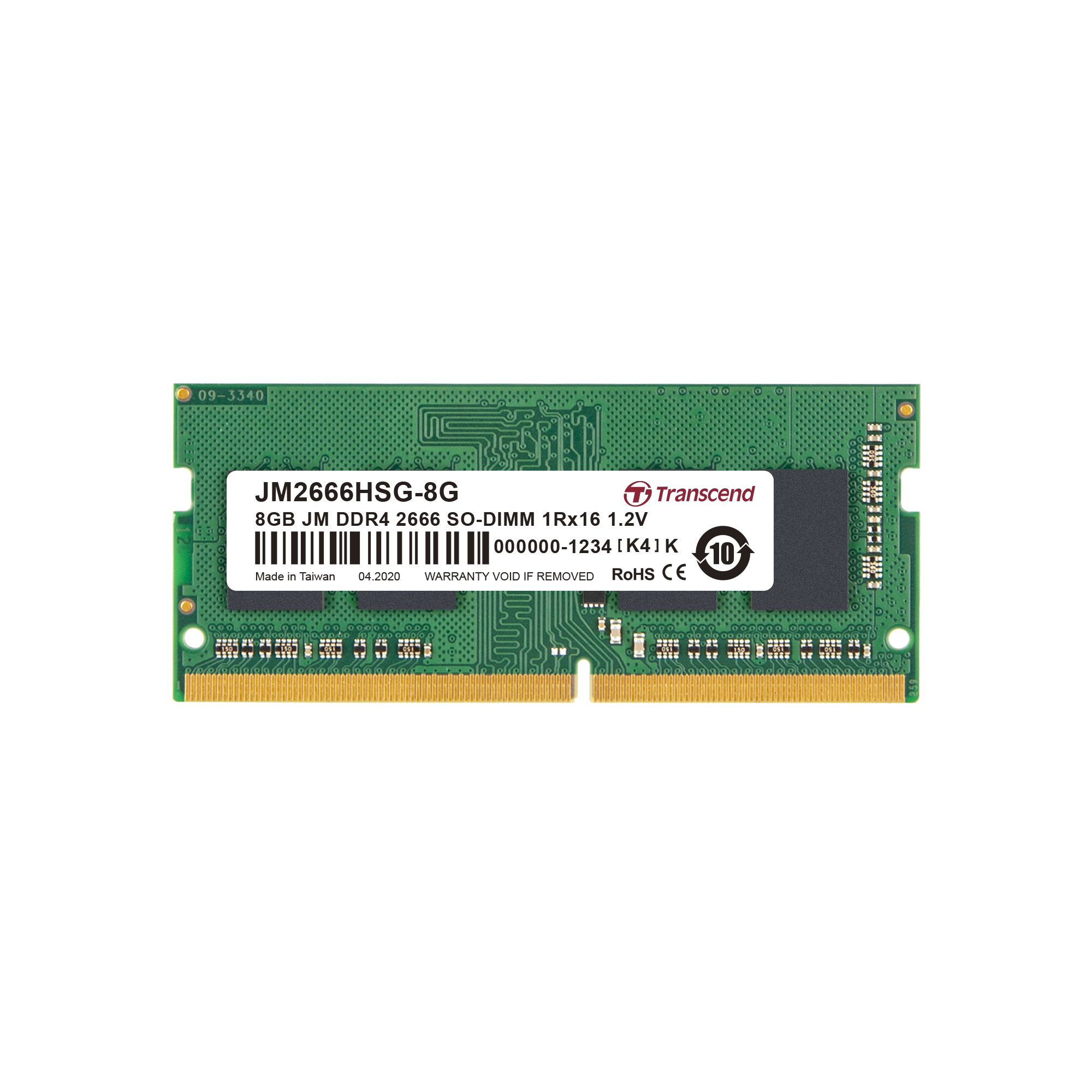 

Модуль памяти Transcend JetRam SO-DIMM DDR4-2666 8GB (JM2666HSB-8G)