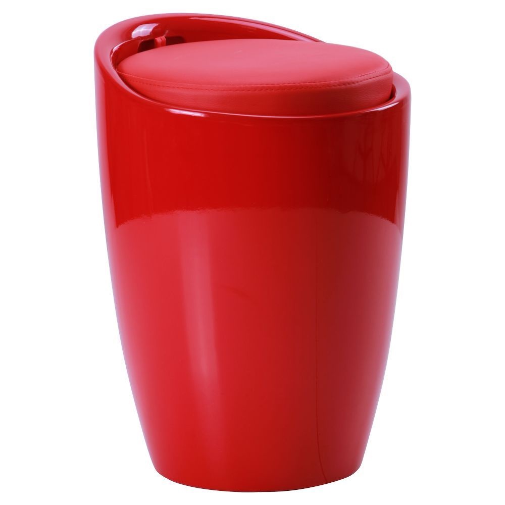 

Пуф в гостиную, спальню, кухню Tweet пластик красный/кожзаменитель красный AMF