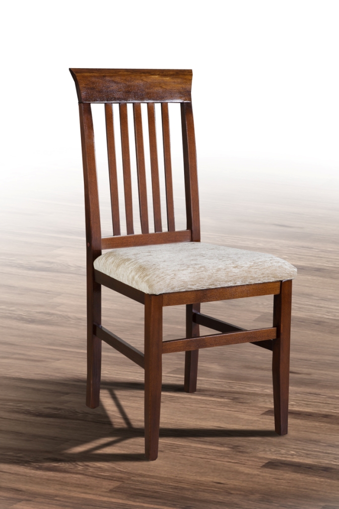 

Стул обеденный в гостиную/кухню с твердой спинкой натуральное дерево+ткань Алена Микс Мебель Орех темный