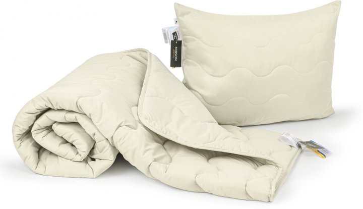 

Набор MirSon 1683 Eco Light Creamy (одеяло + подушка) 140х205 см + 50х70 см италия, eco-soft + бамбуковое волокно