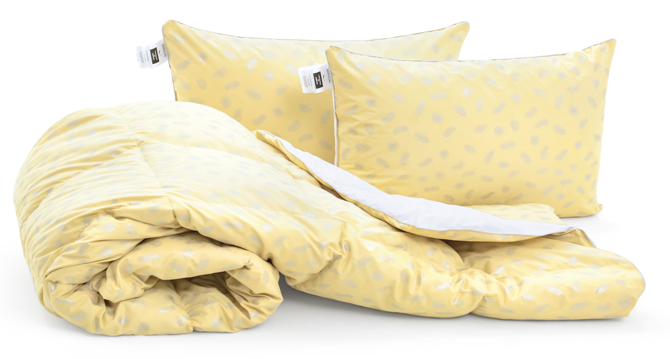 

Набор MirSon Karmen 1868 "Bio-Beige" (одеяло + две подушки 50*70 упругие) 172х205 см + 50х70 см 2шт италия, био-пух