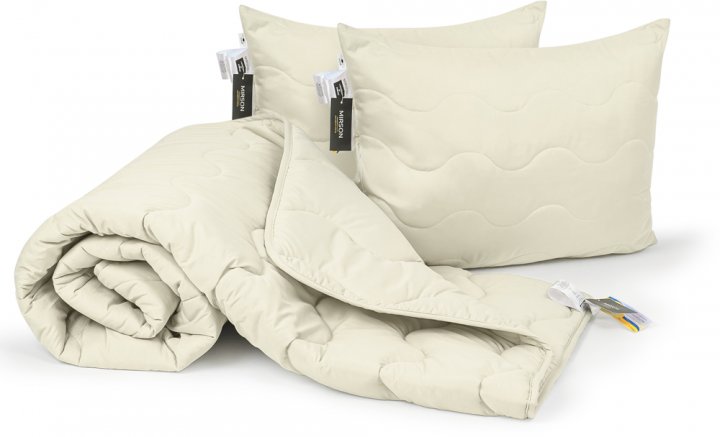 

Набор MirSon 1668 Eco Light Creamy (одеяло + две подушки) 220х240 см + 50х70 см 2шт италия, тинсулайт