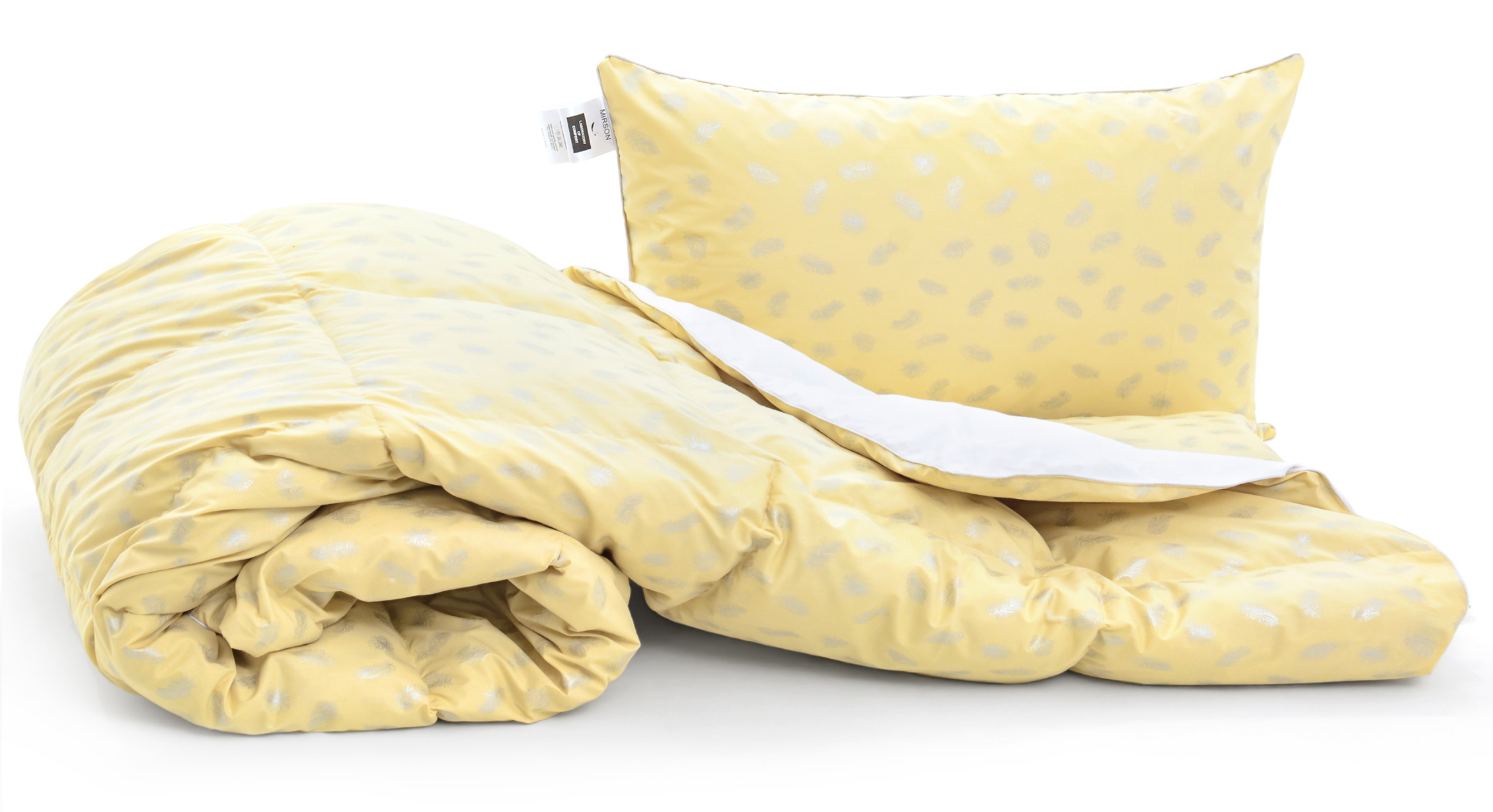 

Набор MirSon Karmen 1955 "Bio-Beige" (одеяло + подушка 50*70 упругая) 200х220 см + 50х70 см италия, био-пух