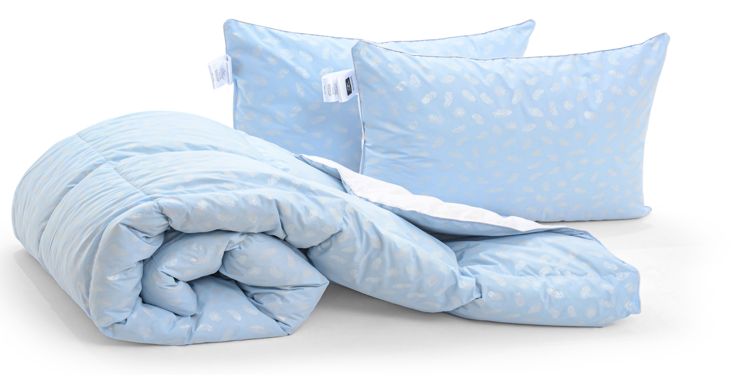 

Набор MirSon Karmen 1942 "Bio-Blue" (одеяло + две подушки 50*70 мягкие) 200х220 см + 50х70 см 2шт италия, био-пух