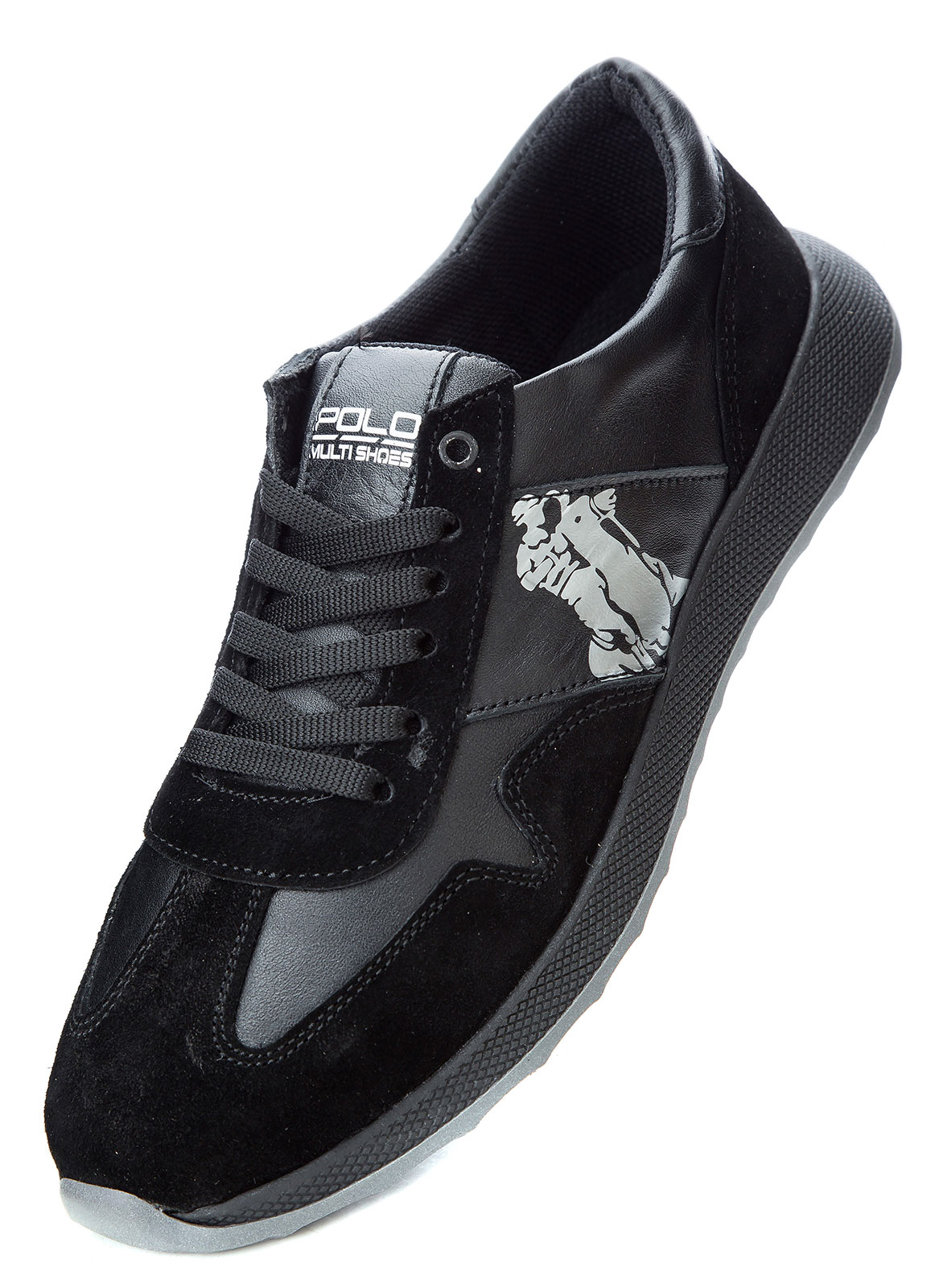 

Кроссовки мужские Multi Shoes Polo нуб+шк черные 40
