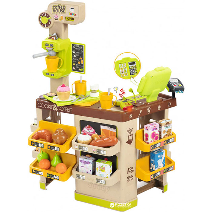 

Інтерактивна кав'ярня Smoby Toys Coffee House зі звуковими ефектами й аксесуарами (350214)