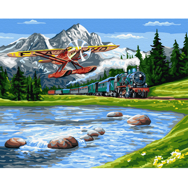 

Картина по номерам BrushMe 40*50см Путешествие в горы (GX33234)