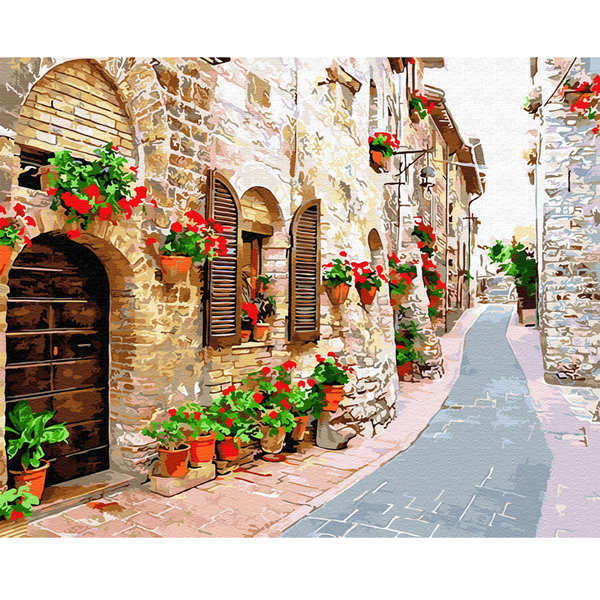 

Картина по номерам BrushMe 40*50см Цветочная улица (GX34015)