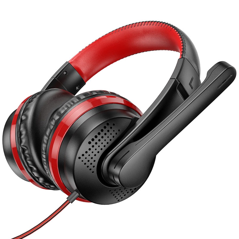 

Наушники накладные игровые Hoco W103 красные с микрофоном