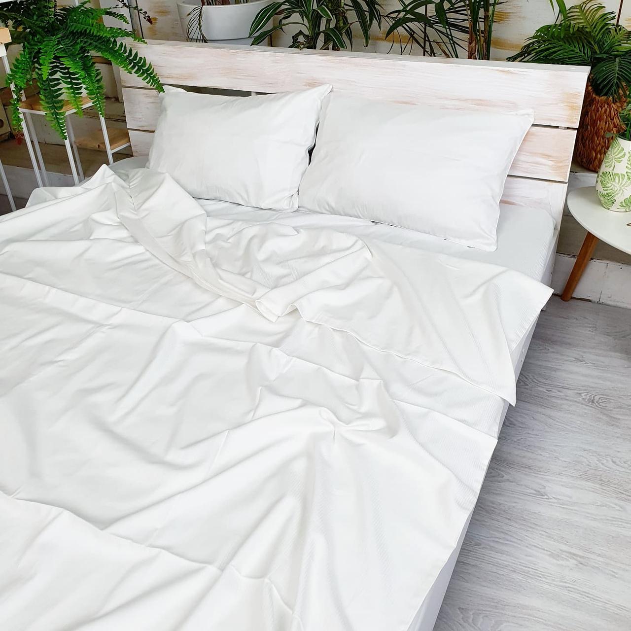 

Комплект детского постельного белья Сон-тра Сатин страйп Полуторный Белый ST-03008