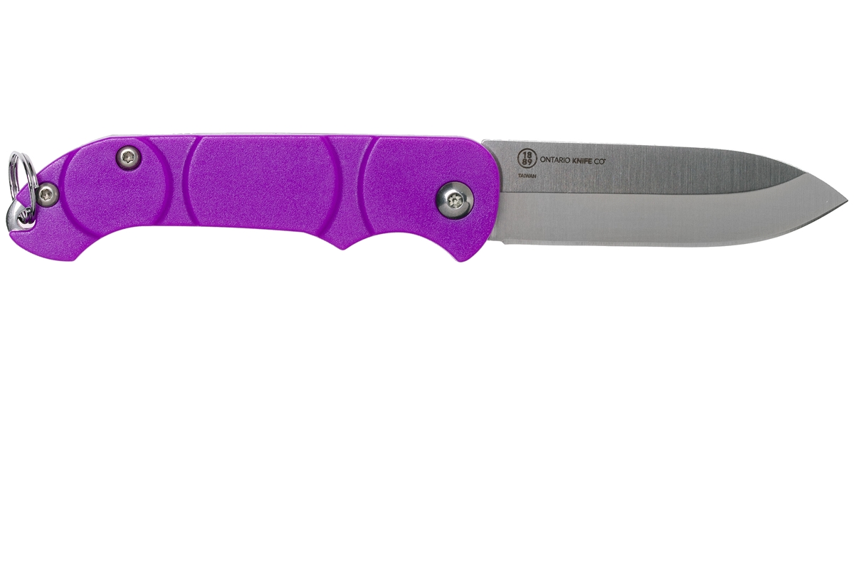 

Туристический складной легкий нож Ontario OKC Traveler Purple из стали