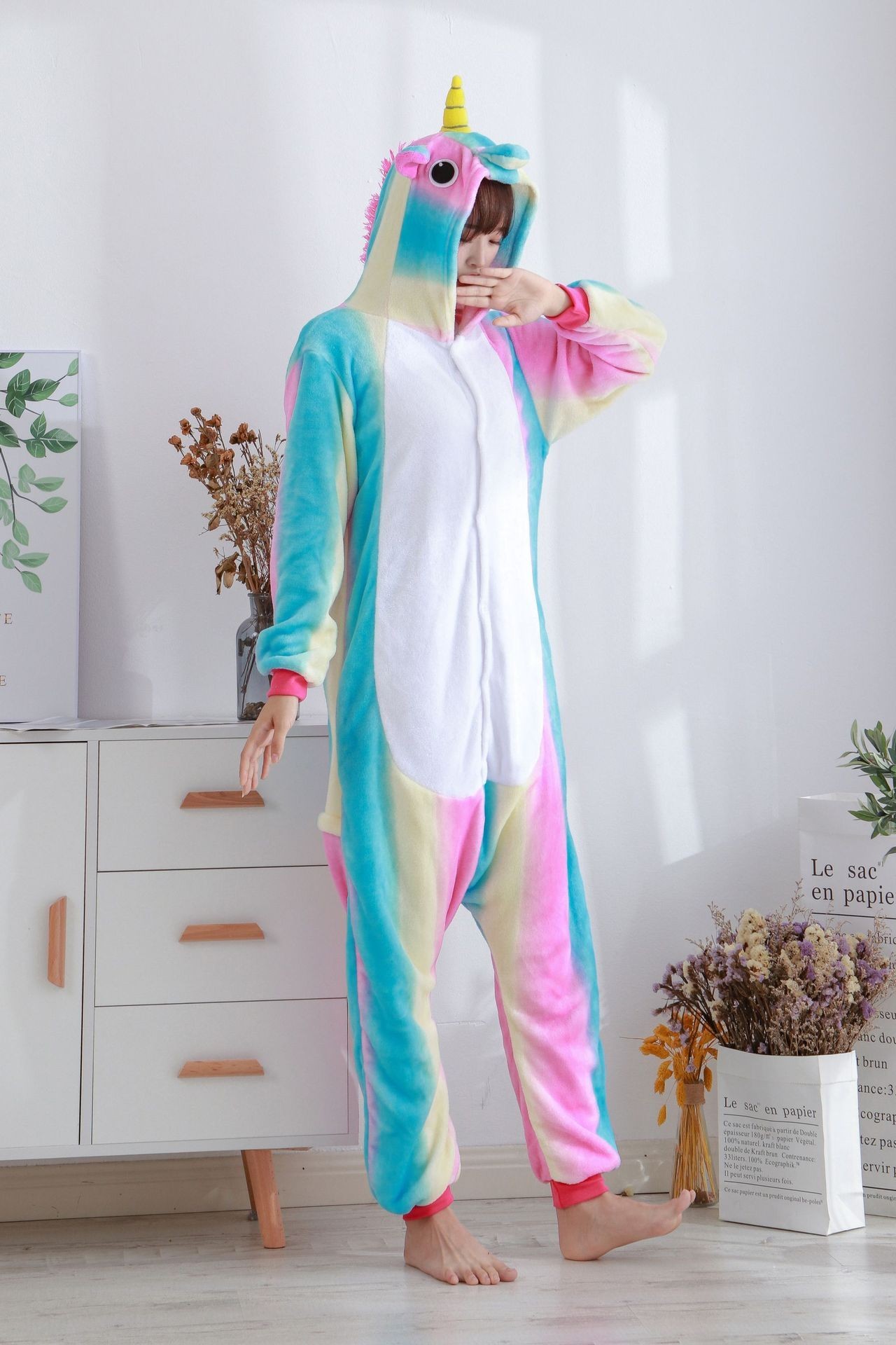 

Пижама кигуруми Kigurumi Единорог Радужный М 155-165 см. (1003)
