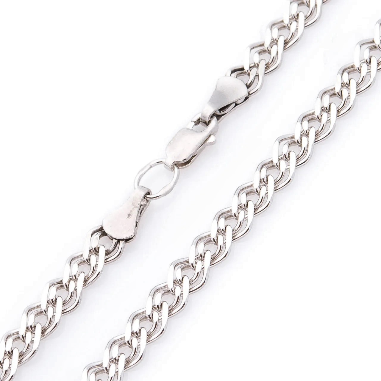 

Серебряная родированная цепочка Нона с алмазной гранью W90120207041-60