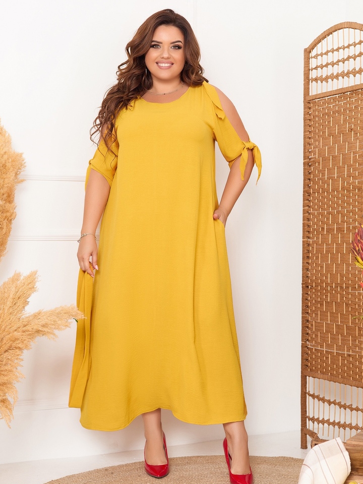 

Платье Olliviya 3074  Желтое, Платье Olliviya 3074 52 Желтое