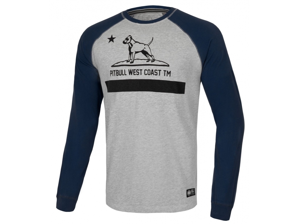 

Футболка с длинным рукавом PIT BULL Longsleeve Garment Washed Raglan California M тёмно-синий/серый (5131)