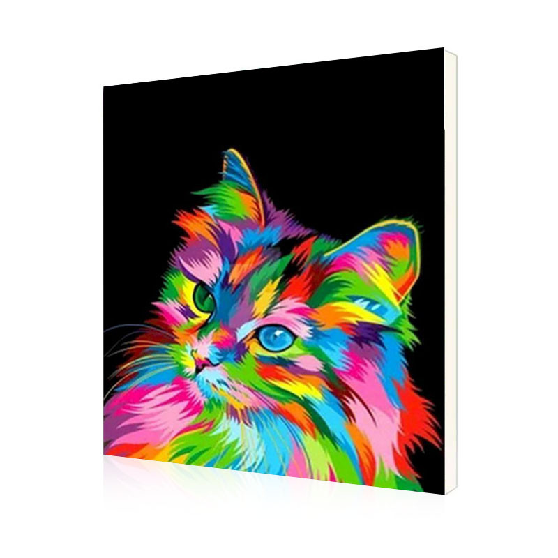 

Картина по номерам Lesko DIY X2275 "Радужный котик" 40х50 см