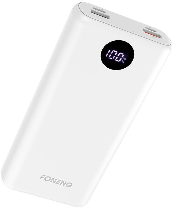 

Портативное зарядное устройство FONENG Q10 PD+QC PowerBank (20000 mAh) - White FONENG