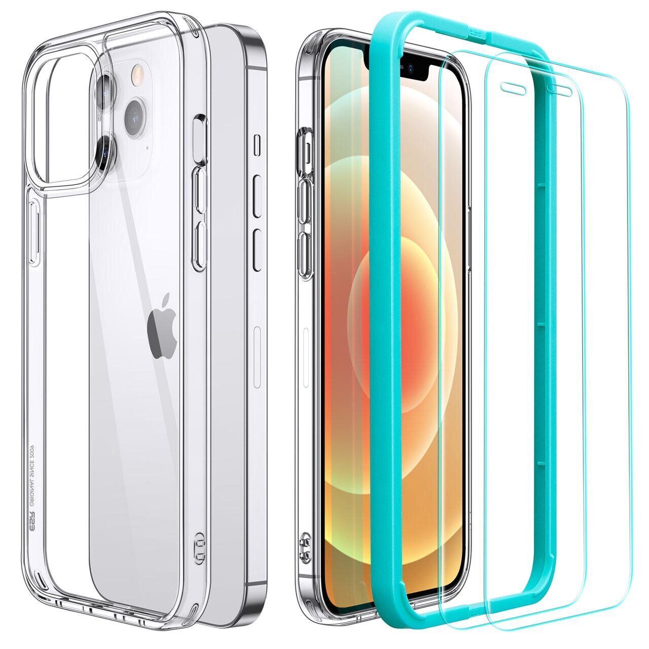 

Комплект чехол + защитное стекло (2шт) ESR Classic Hybrid Clear Сase + ESR Screen Shield Glass для iPhone 12 / 12 Pro ESR