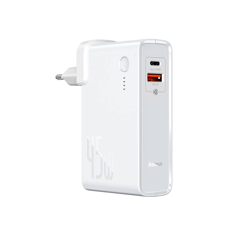 

Банк заряда Baseus 2 in 1 GaN USB+Type-C 10000mAh 45W white