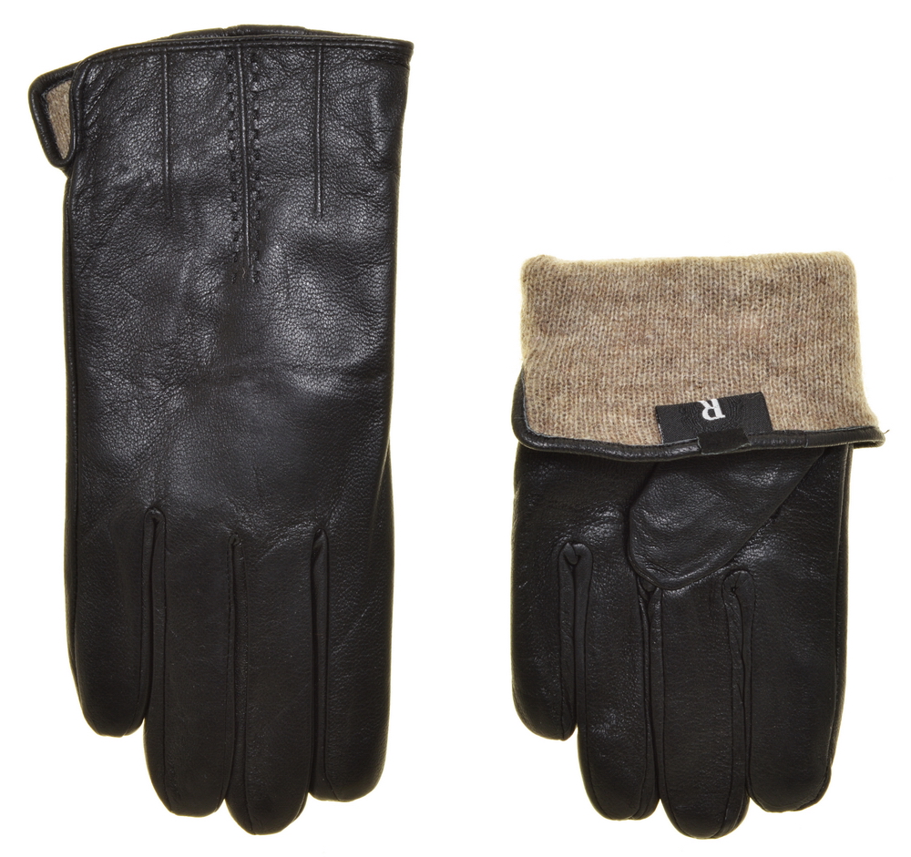 

Перчатки мужские натуральная кожа, подкладка 100% шерсть, цвет черный, размер 10,5, pov30515