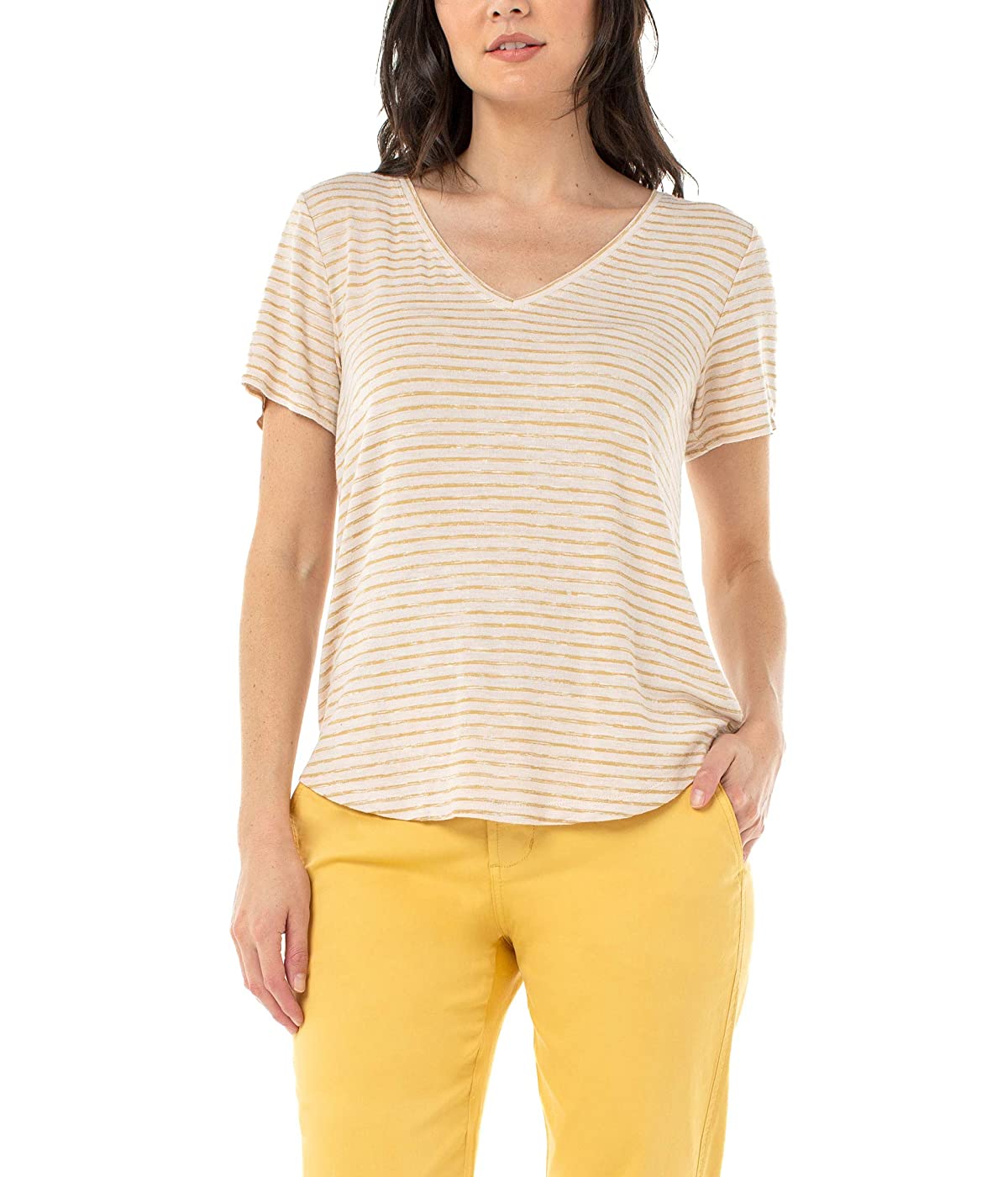 

Футболка Liverpool Short Sleeve V-Neck Tee Taffy Stripe, XS (42)