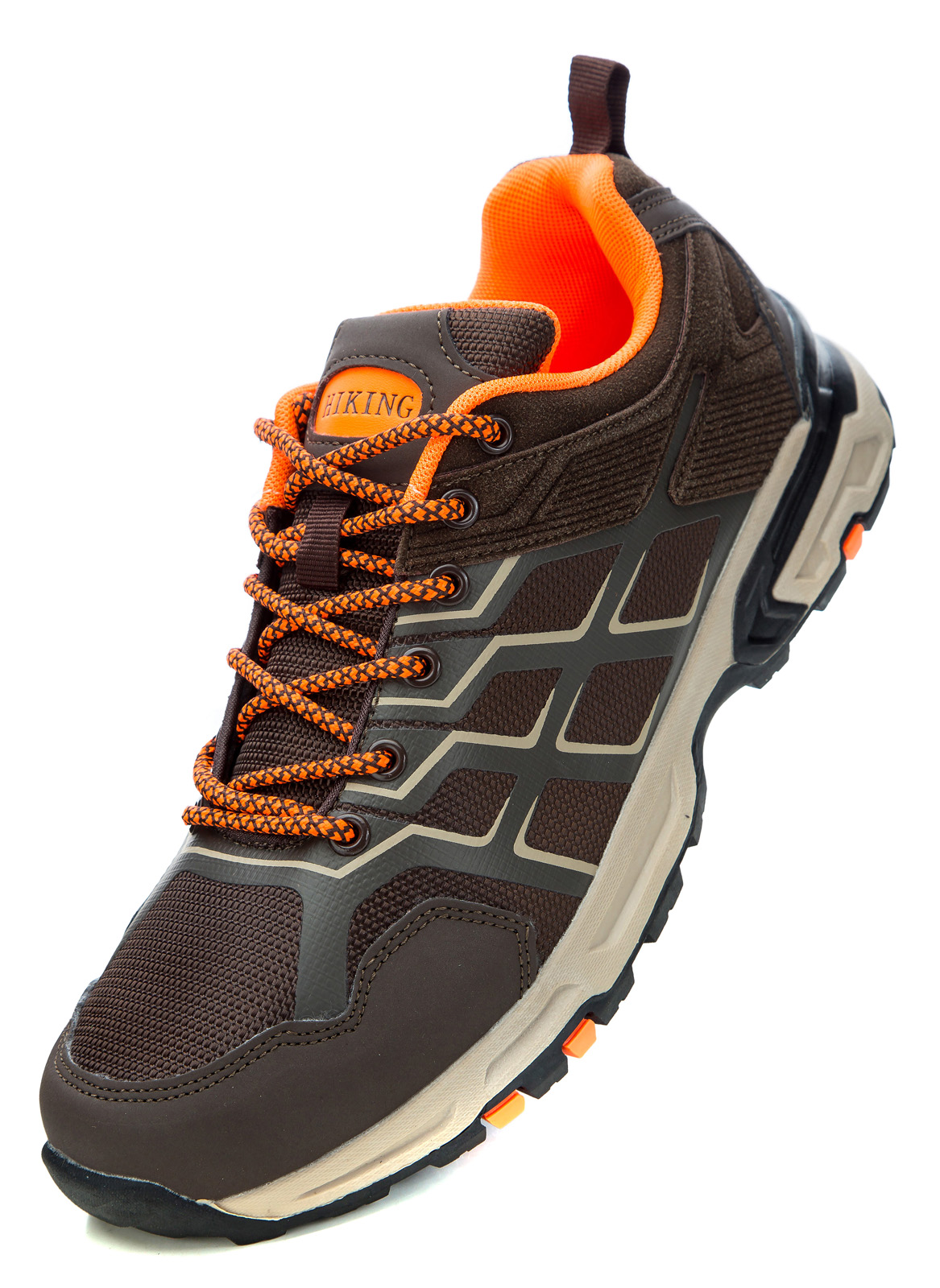

Кроссовки мужские HIKING XY9-808-4 коричневые/оранжевые 46
