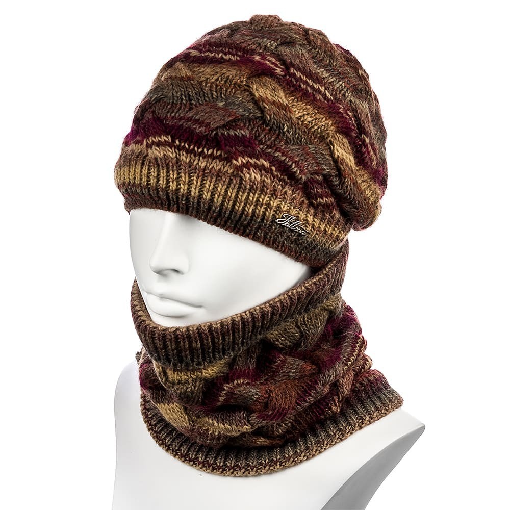 

Комплект женский (шапка+снуд) Hattson SHH-74 One Size Бронза