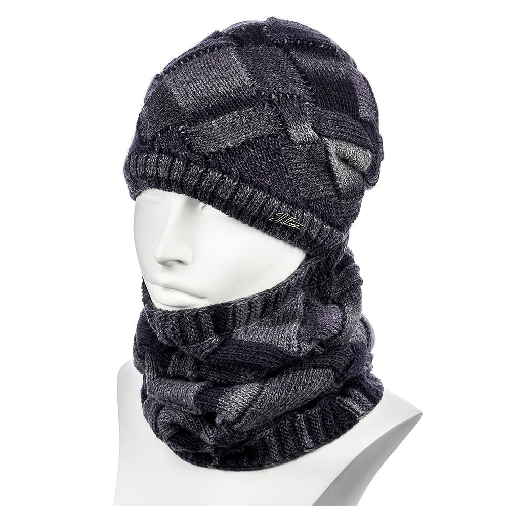 

Комплект женский (шапка+снуд) Hattson SHH-78  Чёрный, Комплект женский (шапка+снуд) Hattson SHH-78 One Size Чёрный