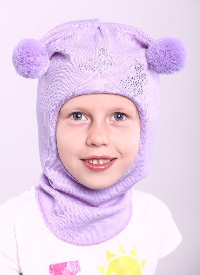 

Зимняя шапка-шлем Beezy для девочки 2010-26-22 Баттерфляй р. 3 (54-56 см)