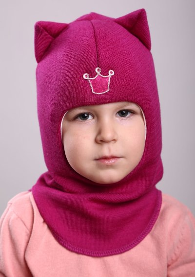 

Зимняя шапка-шлем Beezy для девочки 1450-19-22 Кошка р. 3 (54-56 см)