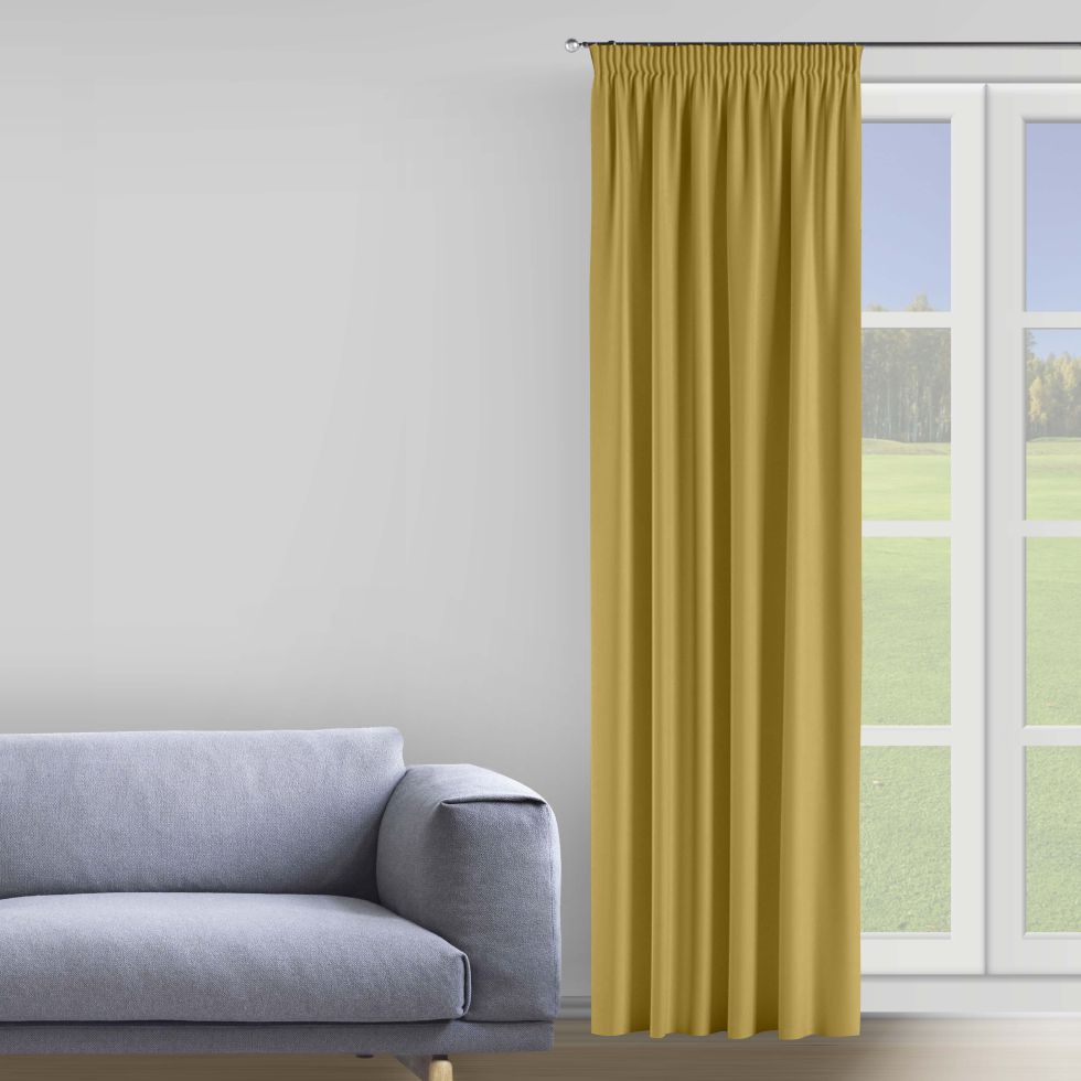 

Штора Decorator 200х275 желтый бархат на тесьме B207