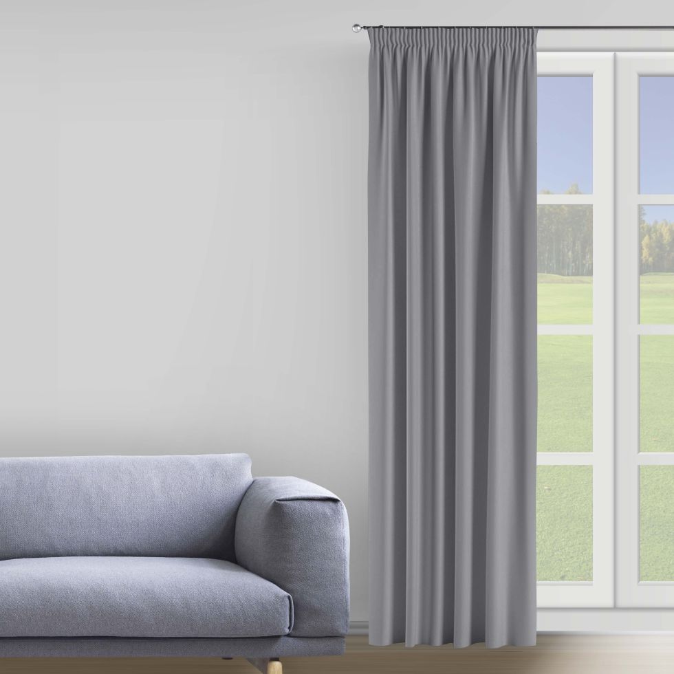 

Штора Decorator 200х275 серо-бежевый бархат на тесьме B129