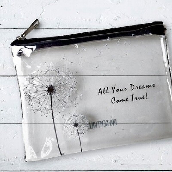 

Косметичка прозрачная пластиковая "All your dreams come true" Present косметичка прозрачная с принтом