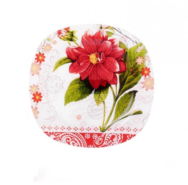 

Набор тарелок стеклянных круглых Bon Георгин 809-248, 25см, 6 шт