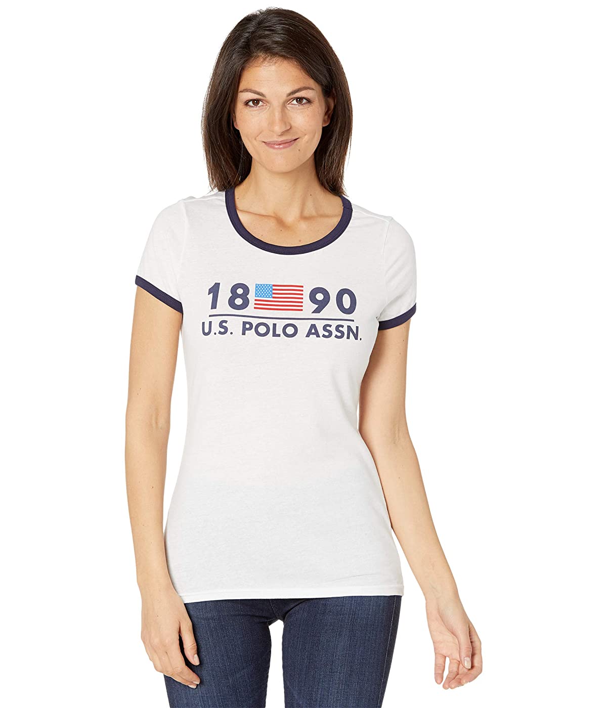 

Футболка U.S. POLO 1890 Ringer T-Shirt Optic White, XS (42)