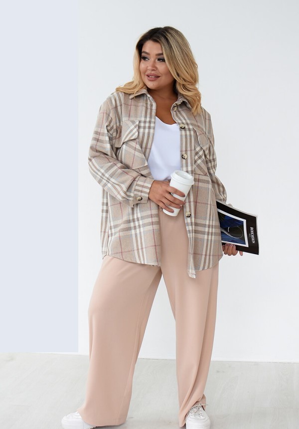 

Куртка-сорочка ST-Style 70647 - Кавова, Куртка-сорочка ST-Style 70647 56-62 Кавова