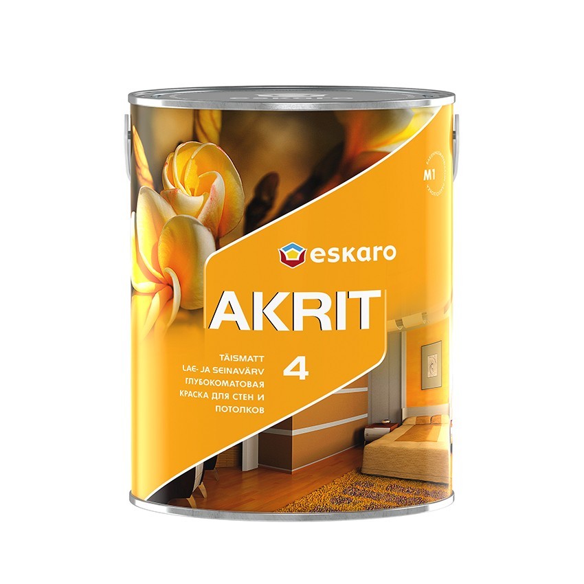 

Глубокоматовая краска для потолков Eskaro Akrit 4 2.85 л