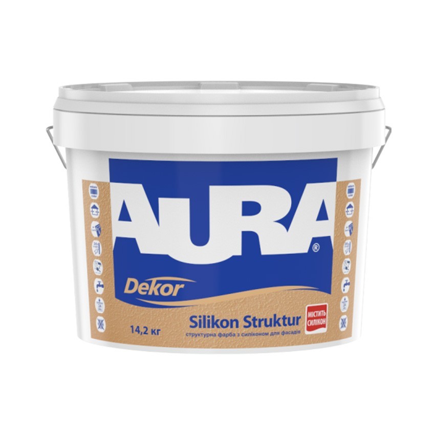 

Декоративная Штукатурка Aura Dekor Silikon Struktur 14.8кг