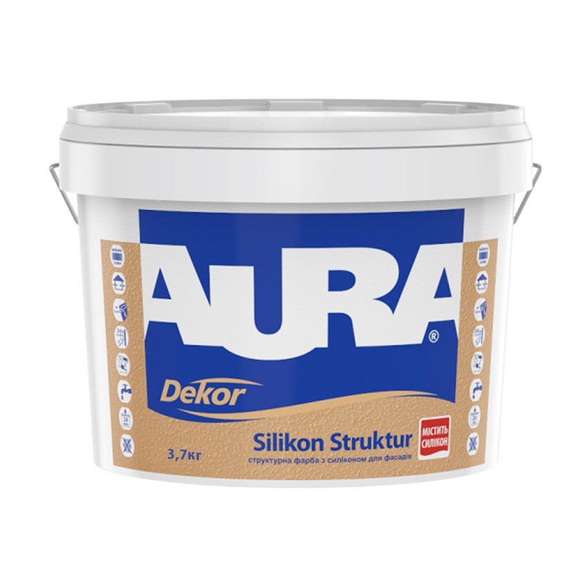 

Декоративная Штукатурка Aura Dekor Silikon Struktur 3.7кг