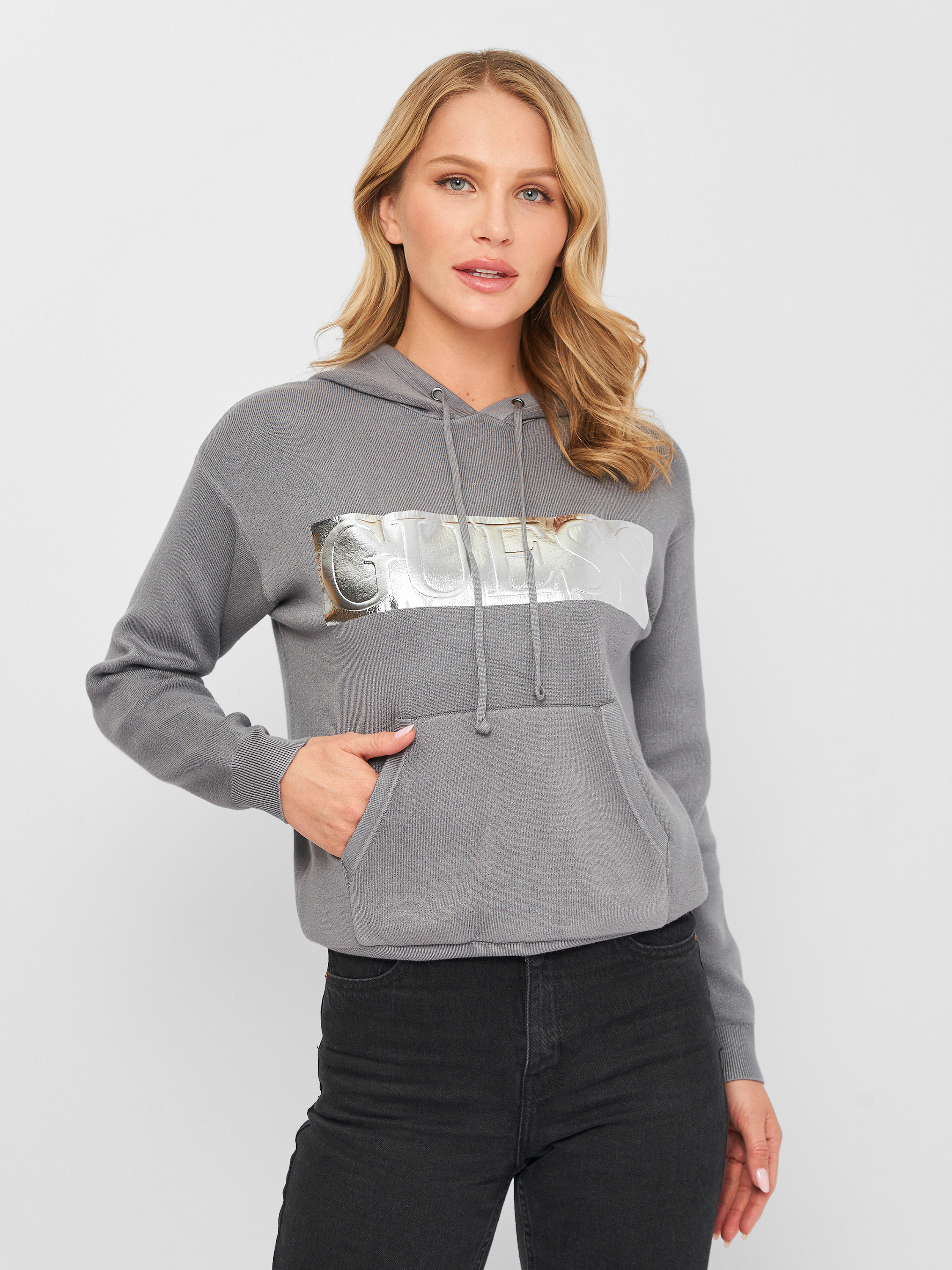 

Худи Guess W1BR26-Z26I0  Dark Grey Heather, Худи Guess W1BR26-Z26I0 XS Dark Grey Heather