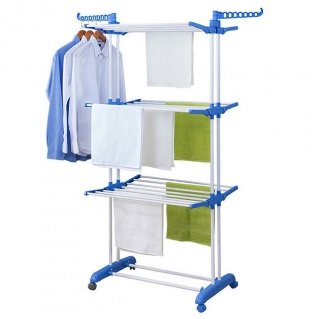 

Складная сушилка для белья вертикальная напольная многоярусная Garment Rack