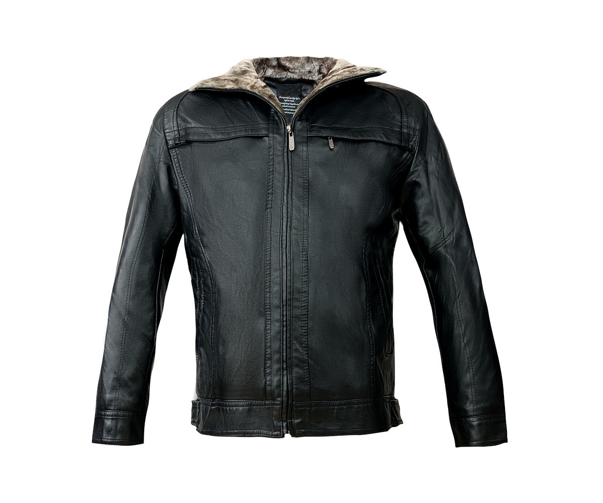 

Дубленка молодежная с натуральной кожи Royal style 58 Чорная