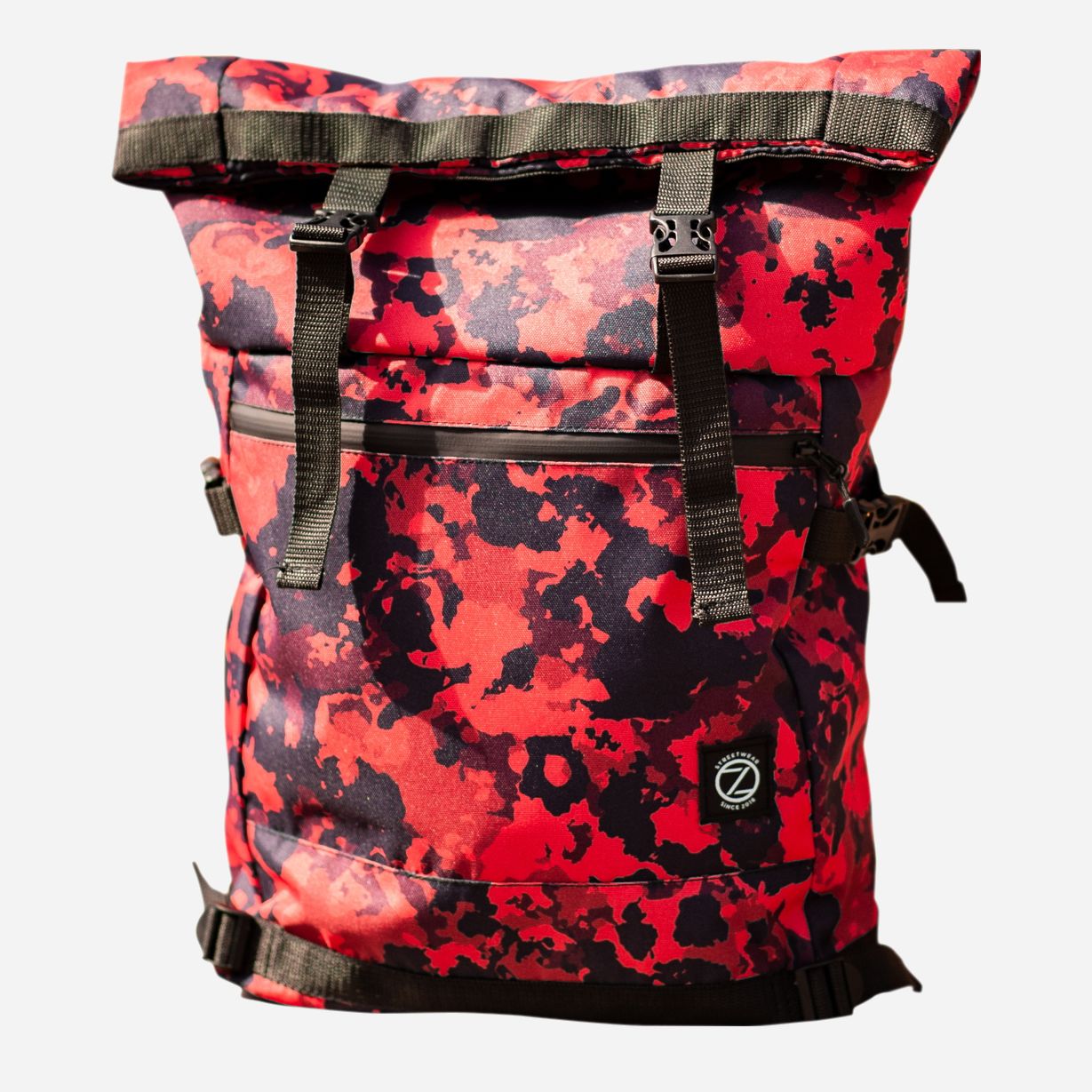 

Рюкзак мужской BEZET '19 Rolltop 0690 Red Camo