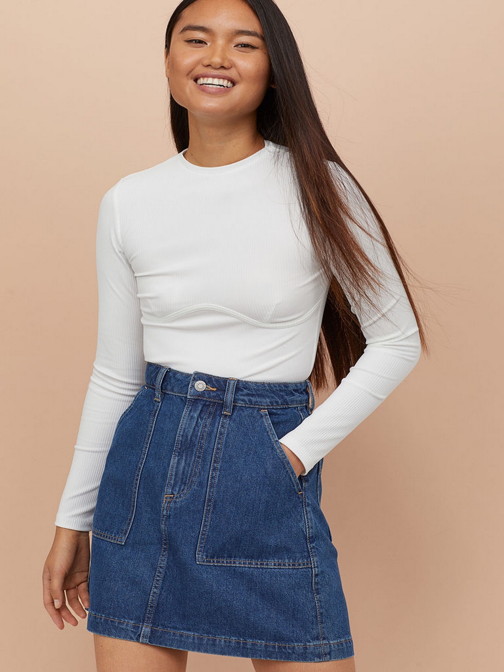 

Лонгслив H&M 07-0762619-002 M Белый (СА2000001632406)