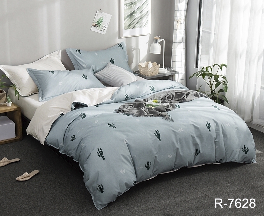 

Комплект постельного белья Ренфорс двуспальный 200x215 см с компаньоном R7628