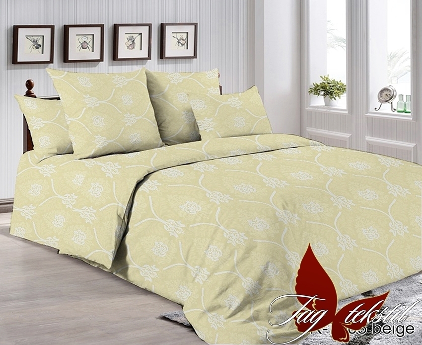 

Комплект постельного белья Ренфорс двуспальный 200x215 см R7005 beige