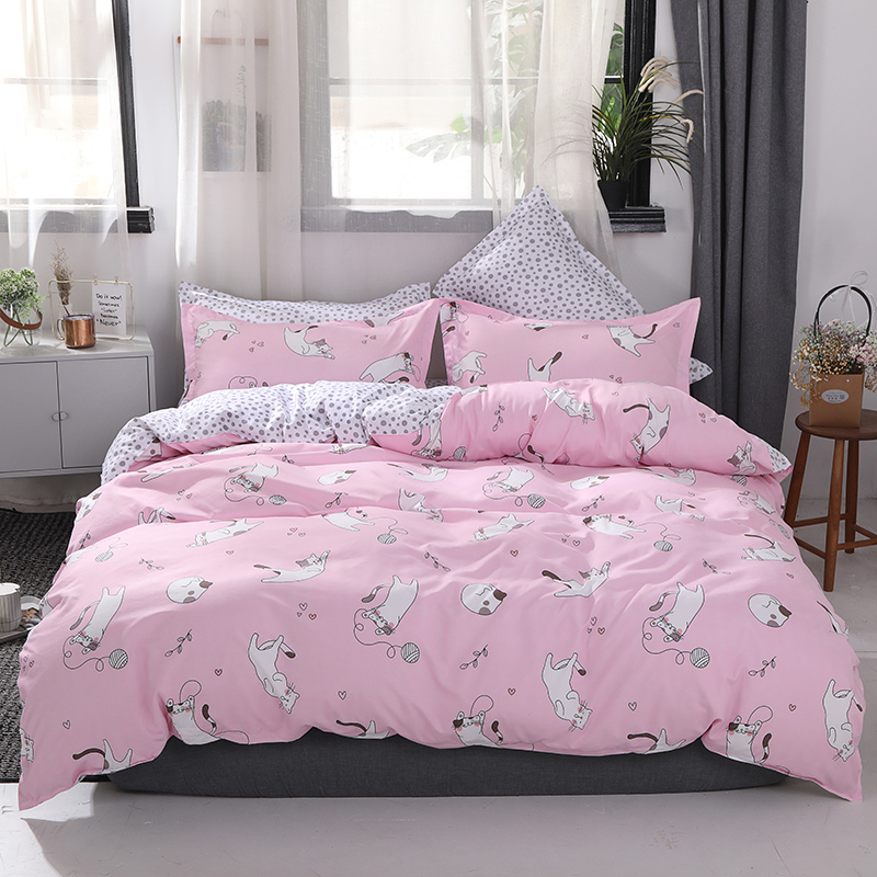 

Комплект постельного белья Kitten and clew (двуспальный-евро) Berni Home Розовый