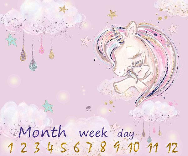 

Фотопеленка для первых фотосессий малыша с 1 до 12 месяцев / Фотофон "Пони Мама и дитя" 120 х 100см