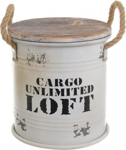 

Бочка декоративна для зберігання Cargo Loft YA11185S Білий