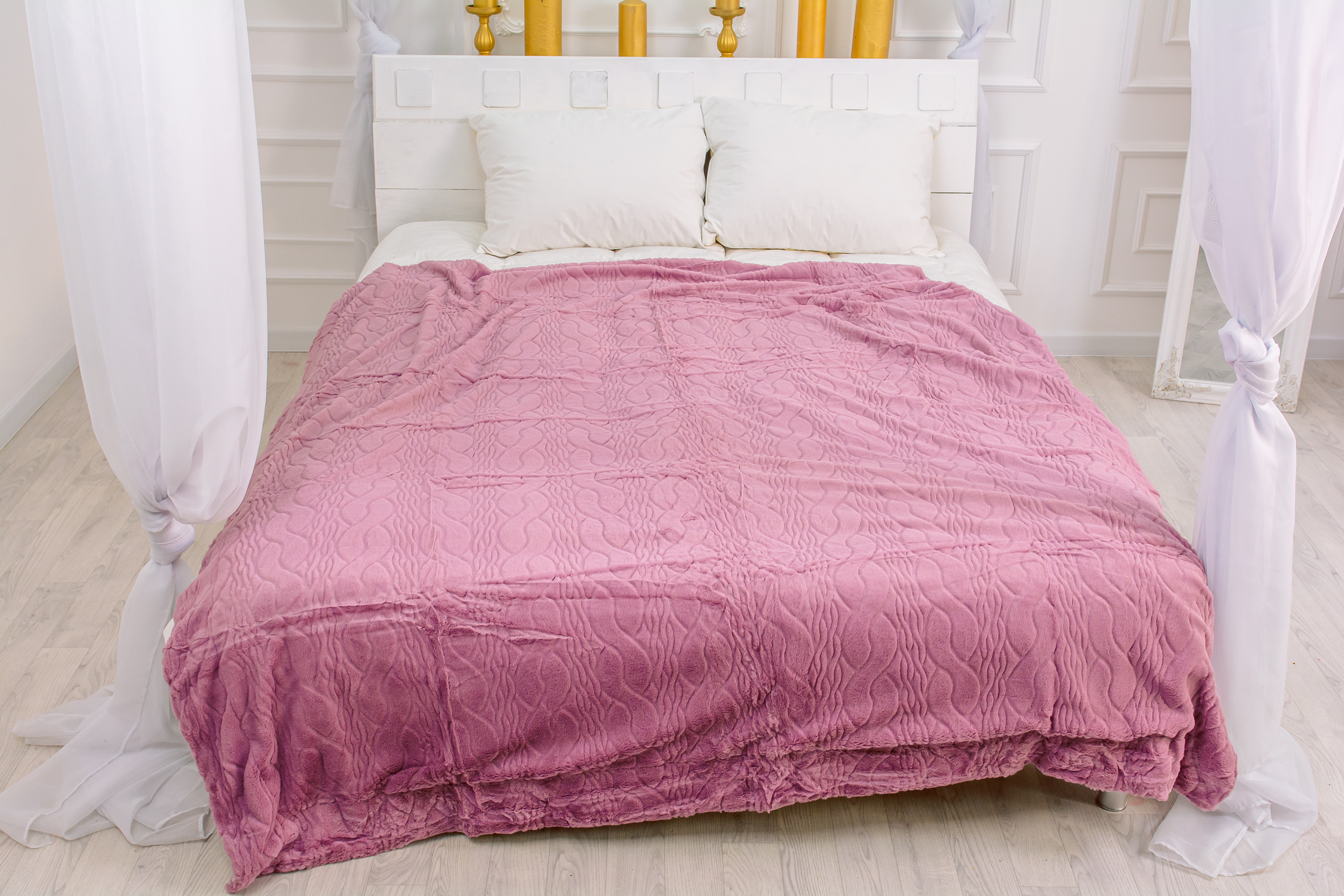 

Плед MirSon 1009 Damask Lily 180х200 см италия, флис